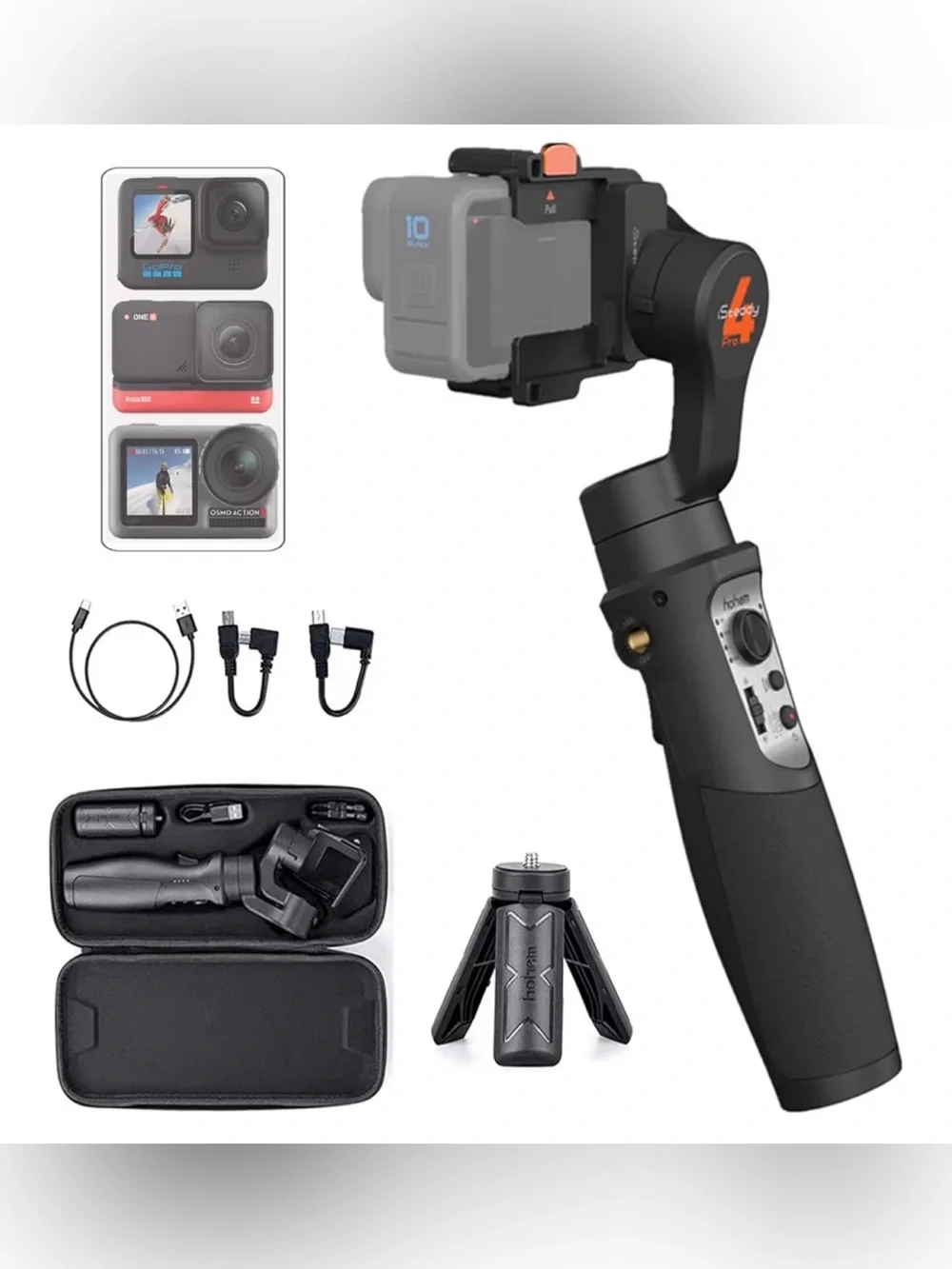 Hohem iSteady Action Camera Gimbal Stabilizer - Black